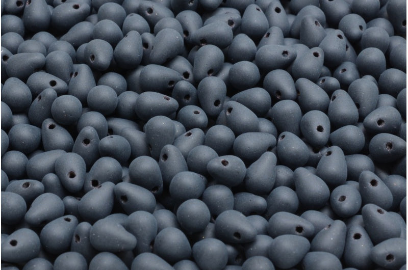 ドロップビーズ、ブラックマット(23980-84100)、ガラス、チェコ共和国