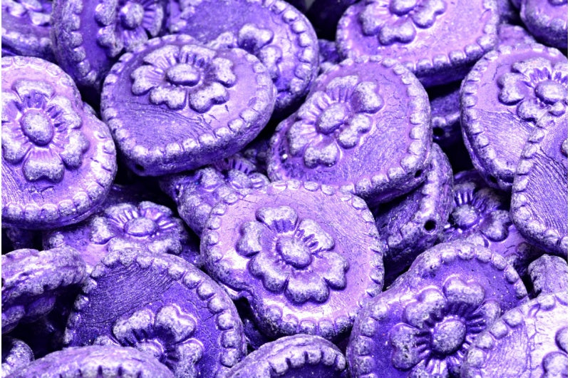 ハートビーズ(バラ付き)、ブラック 79202 (23980-79202)、ガラス、チェコ共和国