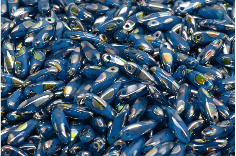 ダガービーズ、ブルー 28101A (62010-28101A)、ガラス、チェコ共和国