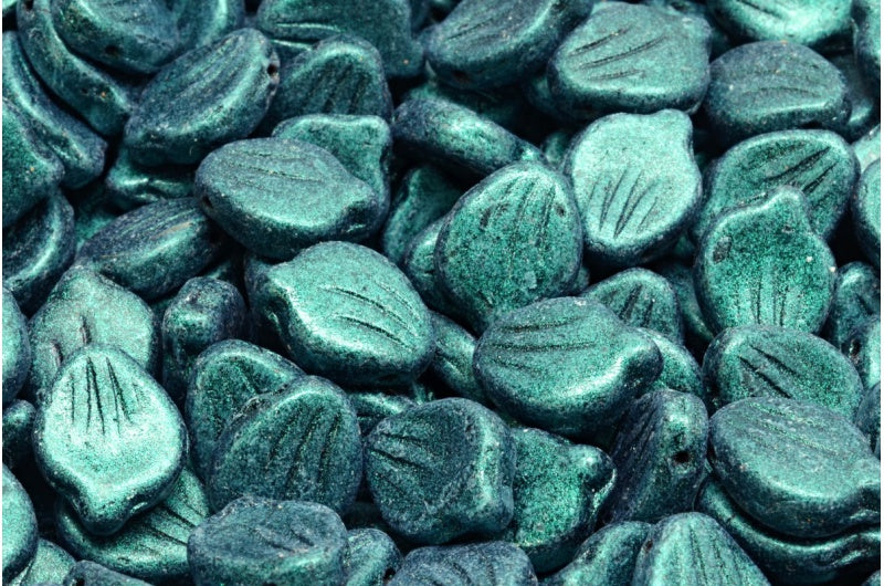 牡丹の花びらビーズ、黒 79209 (23980-79209)、ガラス、チェコ共和国