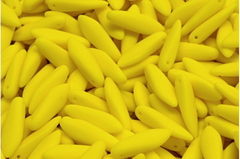 ダガービーズ、イエローマット(83120-84100)、ガラス、チェコ共和国