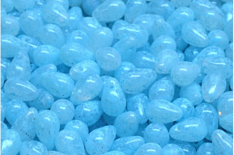 ドロップビーズ、オパールホワイト 94308 (01000-94308)、ガラス、チェコ共和国