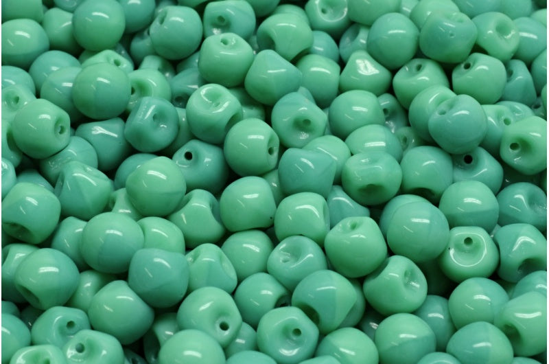 Mushroom Button Beads, Turquoise Mixed Colors (63130-MIX), Glass, Czech Republic