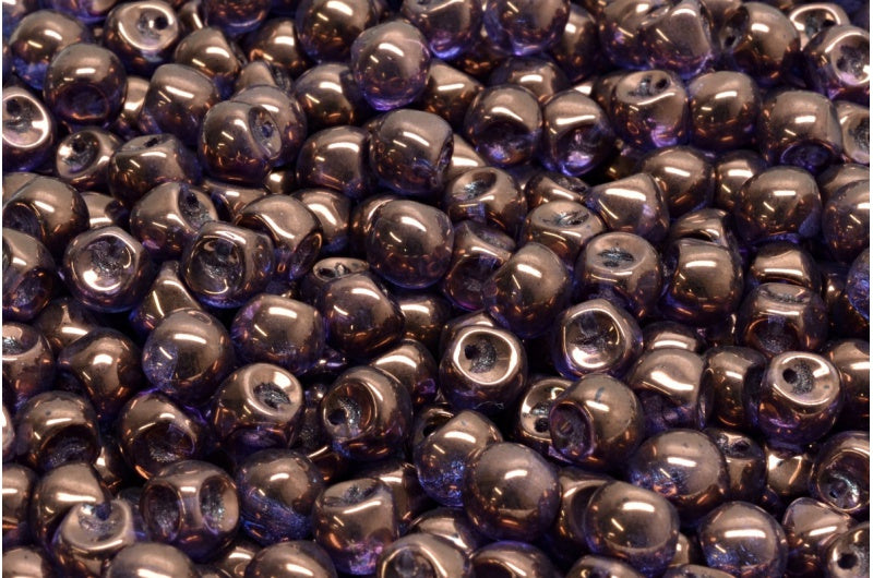 Mushroom Button Beads Crystal Purple (00030-15726), Glass, Czech Republic