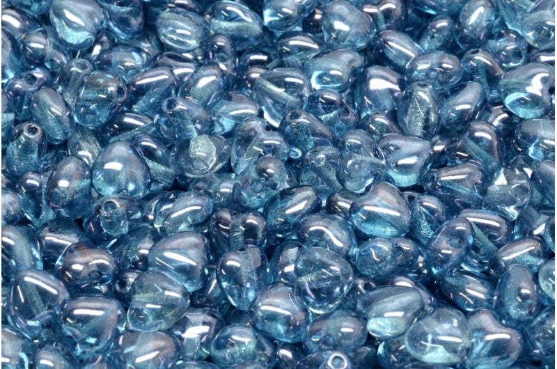 Heart Beads, Crystal Luster Blue Full Coated (00030-14464), Glass, Czech Republic