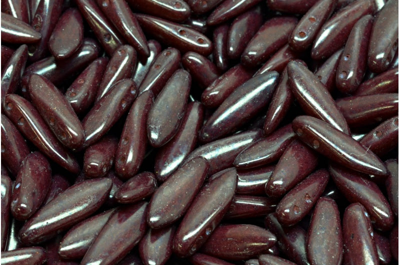 2穴ダガービーズ、ホワイトオパール 33270 (02020-33270)、ガラス、チェコ共和国