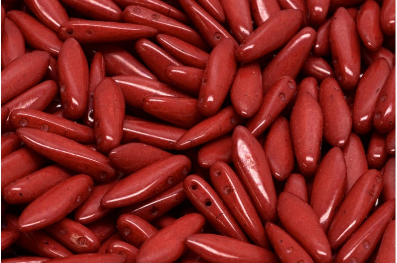 2穴ダガービーズ、ホワイトオパール 34260 (02020-34260)、ガラス、チェコ共和国