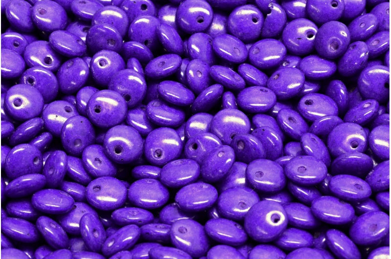 レンズ豆ビーズ、ホワイトオパール 34273 (02020-34273)、ガラス、チェコ共和国