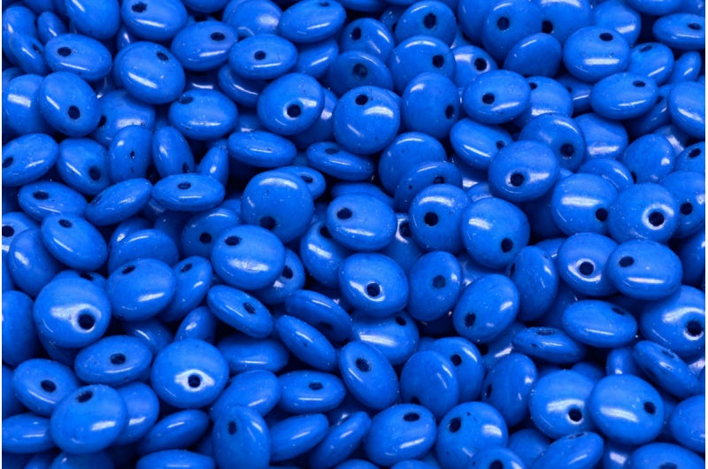 レンズ豆ビーズ、ホワイトオパールサファイアホワイトライン(02020-35036)、ガラス、チェコ共和国