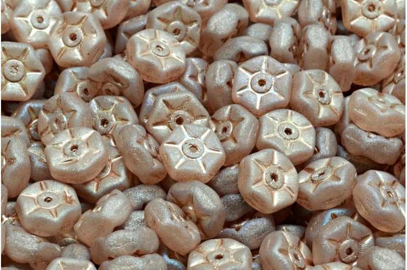 Vintage Rondelle Bead, Crystal Matte Ab Full (2X Side) Copper Lined (00030-84100-28703-54324), Glass, Czech Republic