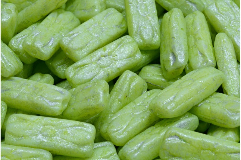 Flower Rectangle Beads, White Etched 34310 34301 (02010-etch-34310-34301), Glass, Czech Republic