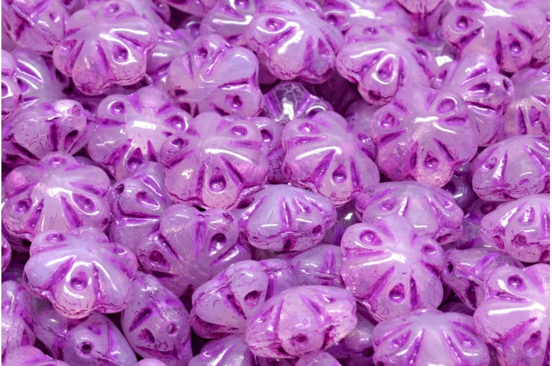 Folklore Flower Beads, R0731 54326 (R0731-54326), Glass, Czech Republic
