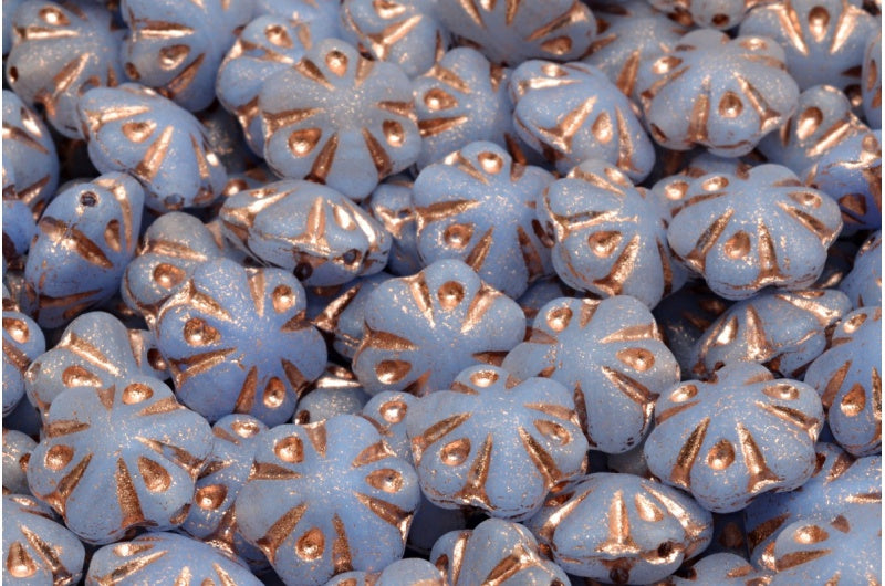 民俗花珠,R0302 哑光铜衬里 (R0302-84100-54318),玻璃,捷克共和国