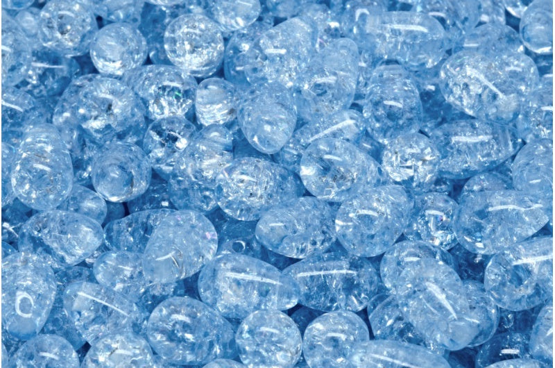 ドロップビーズ、クリスタルクラック 34307 (00030-85500-34307)、ガラス、チェコ共和国