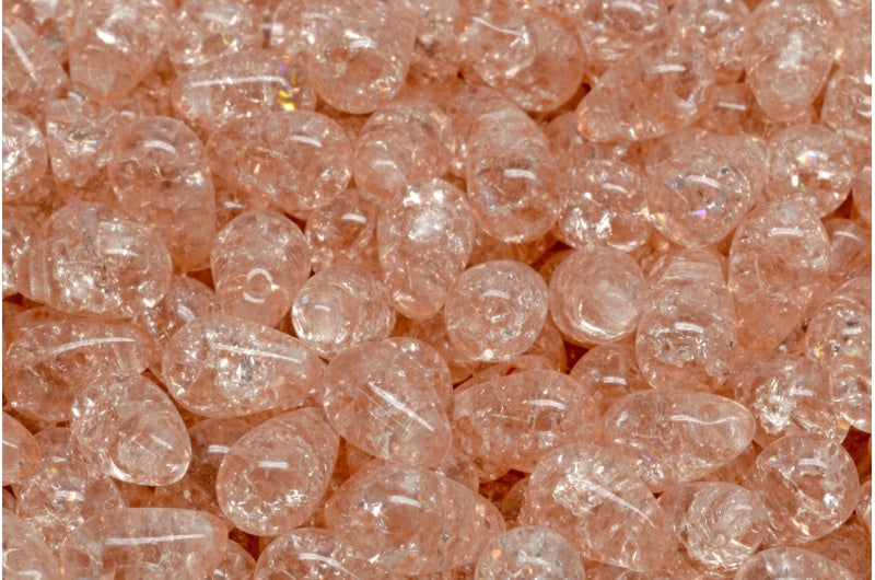 ドロップビーズ、クリスタルクラック 34305 (00030-85500-34305)、ガラス、チェコ共和国