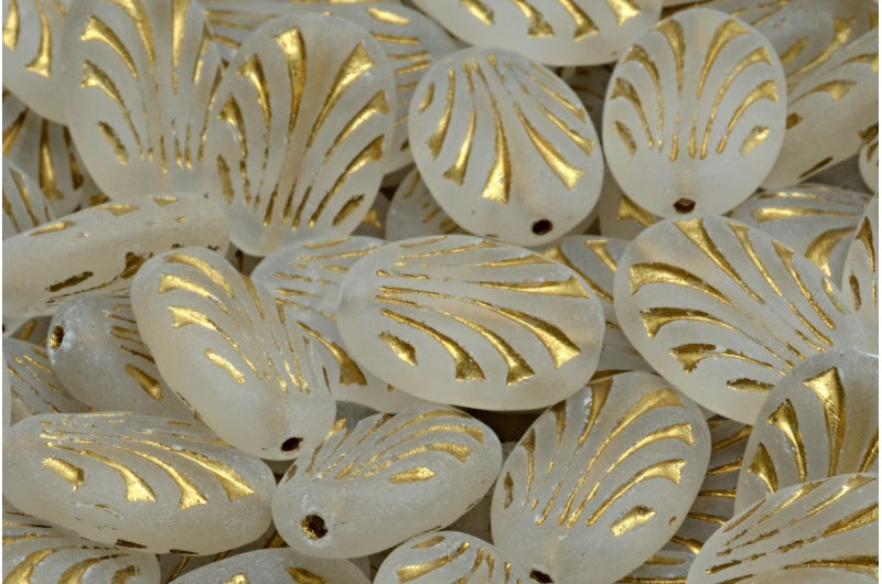 椭圆形带线条,水晶金衬哑光 (00030-54302-84100),玻璃,捷克共和国
