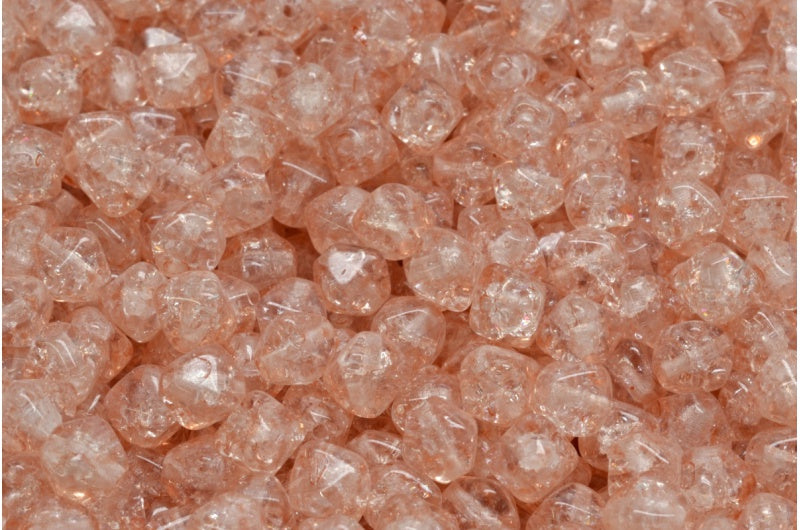 Bicone Beads, Crystal Cracked 34305 (00030-85500-34305), Glass, Czech Republic