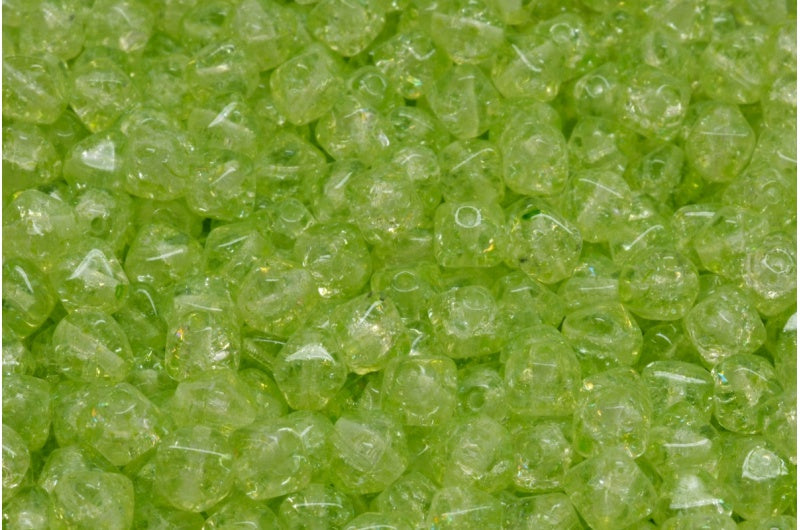 Bicone Beads, Crystal Cracked 34310 (00030-85500-34310), Glass, Czech Republic