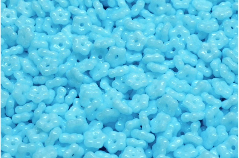 忘れな草ビーズ、ホワイトオパール 34308 (02020-34308)、ガラス、チェコ共和国