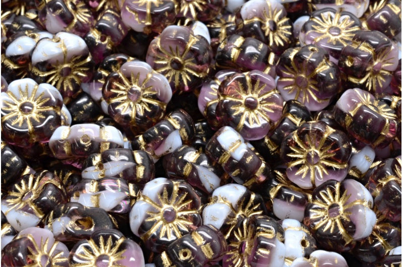 マロウフラワー、6208 ゴールドライン (06208-54302)、ガラス、チェコ共和国