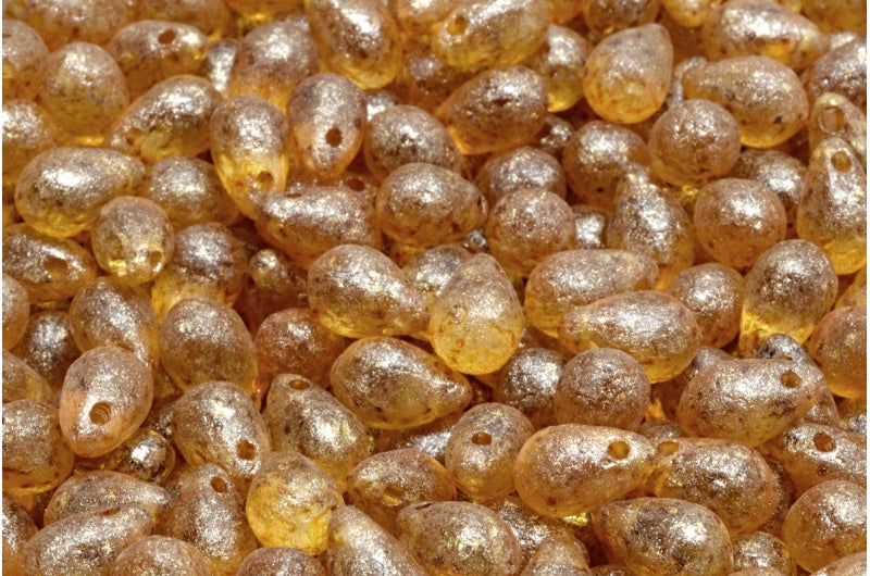 ドロップビーズ、クリスタルエッチングトラバーチン 34302 (00030-ETCH-86800-34302)、ガラス、チェコ共和国