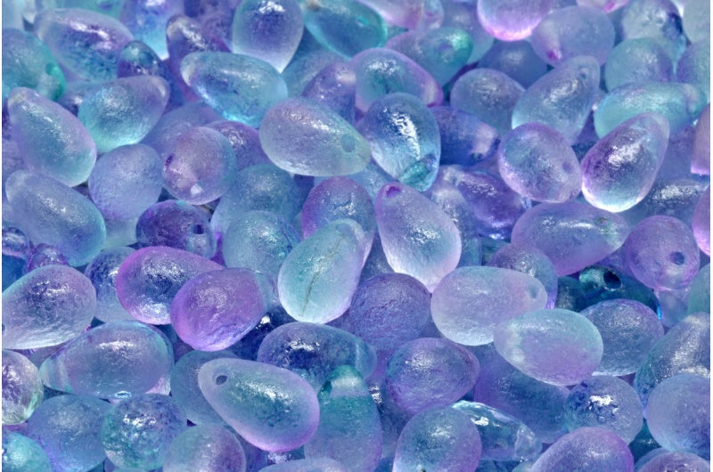 ドロップビーズ、クリスタルエッチング 48023 (00030-ETCH-48023)、ガラス、チェコ共和国