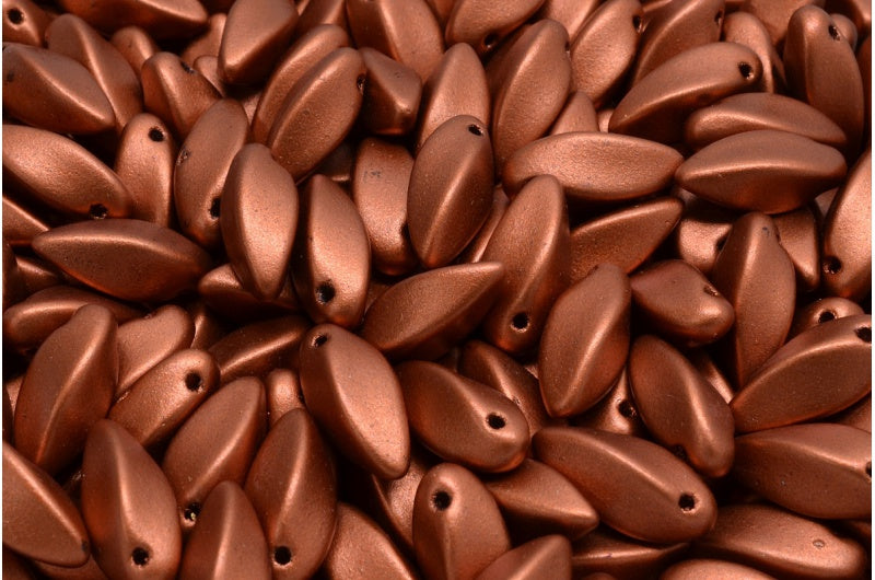 Twist Beads Crystal Copper Matt (00030-01750), Glass, Czech Republic