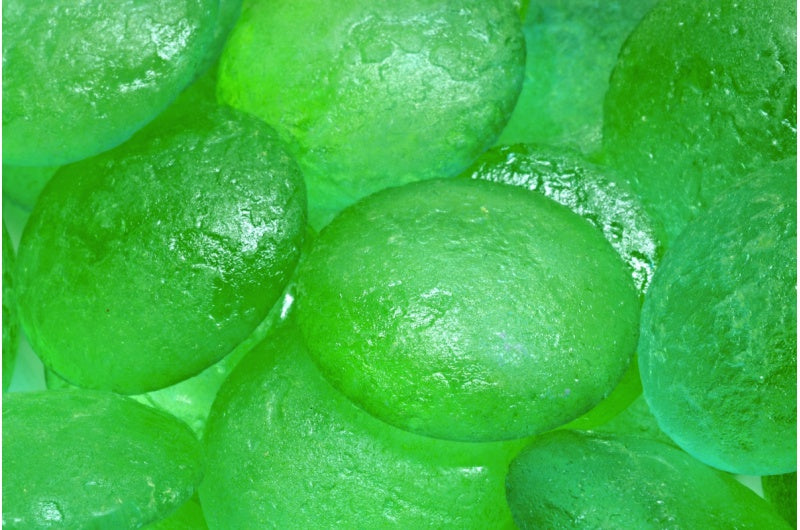 Cabochon Beads Crystal Etched Yellow-Green Transparent Dyed (00030-etch-48010), Glass, Czech Republic