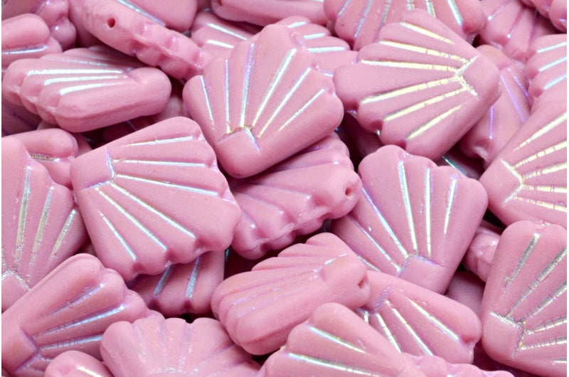 Diafan Beads Opaque Pink Ab Full (2X Side) Matte (74020-28703-84100), Glass, Czech Republic