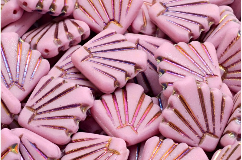 Diafan Beads Opaque Pink Sliperit Full (2X Side) Matte (74020-29503-84100), Glass, Czech Republic