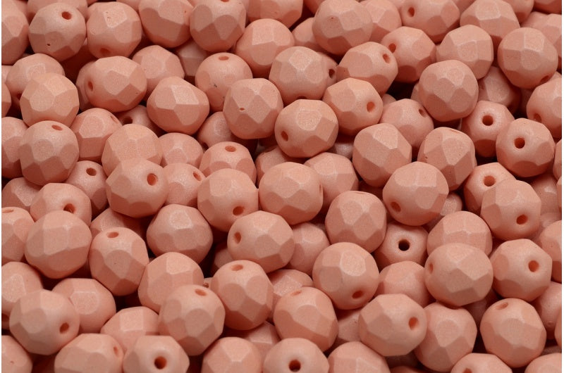 Fire Polished Faceted Beads Round, White 29563 (02010-29563), Bohemia Crystal Glass, Czech Republic