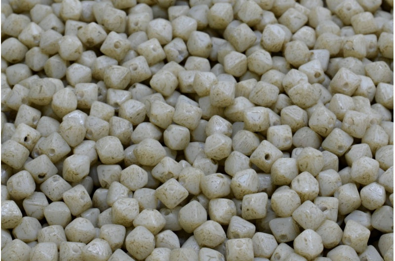 Bicone 珠子,白蛋白石 84312 (02020-84312),玻璃,捷克共和国