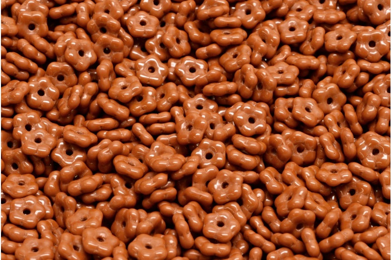 忘れな草ビーズ、不透明ブラウン(13610)、ガラス、チェコ共和国