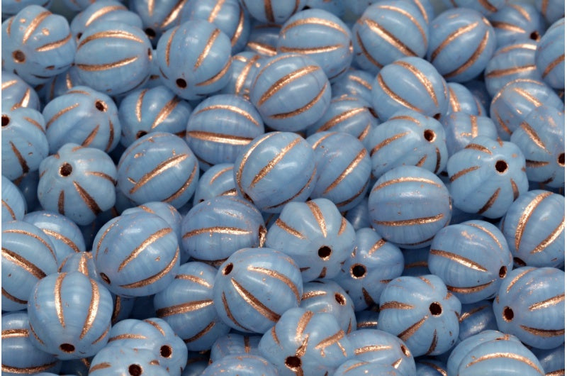 メロンビーズ、R2332 銅線入り(R2332-54319)、ガラス、チェコ共和国