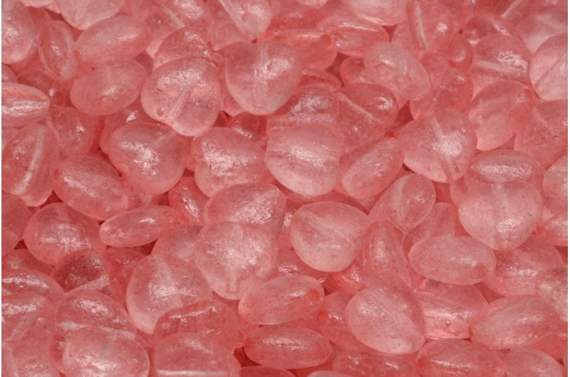 Heart Beads, Crystal Etched 34304 (00030-ETCH-34304), Glass, Czech Republic