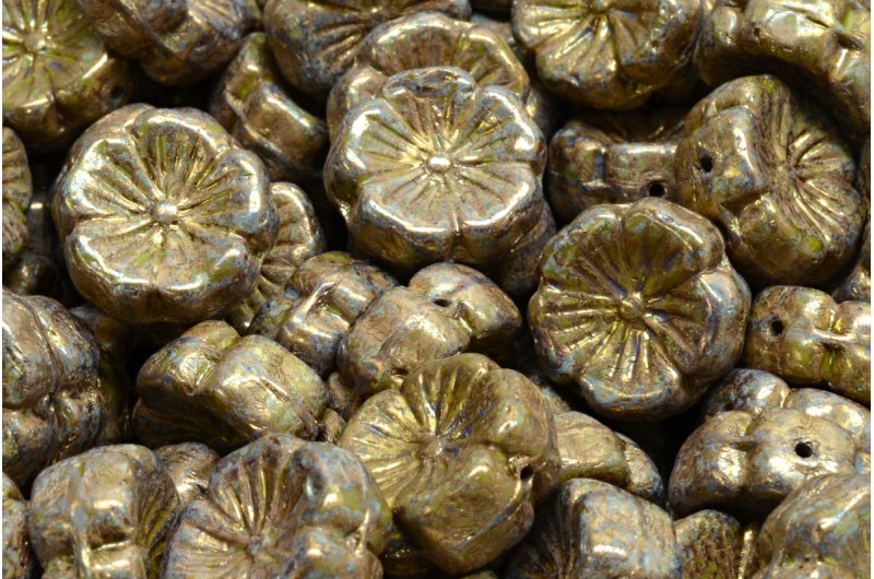 夏威夷花珠,绿色 15696 (53420-15696),玻璃,捷克共和国