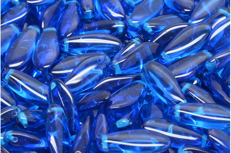 ダガービーズ、透明アクア(60320)、ガラス、チェコ共和国