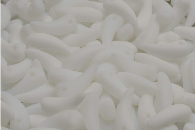 牙珠,白色哑光 (02010-84100),玻璃,捷克共和国