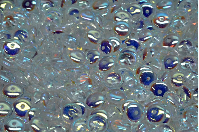 Space Disk Beads, Crystal Ab (00030-28701), Glass, Czech Republic