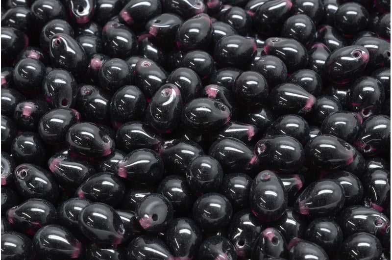 ドロップビーズ、透明アメジスト(20080)、ガラス、チェコ共和国