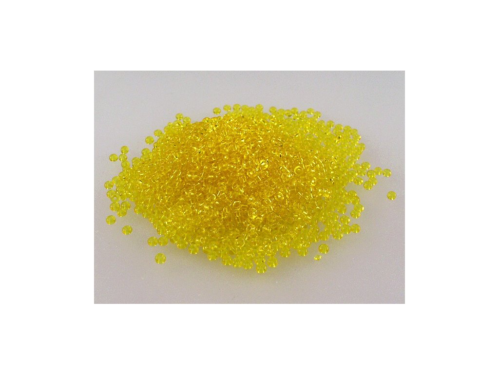 Rocailles Seed Beads Preciosa Ornela Transparent Yellow Glass Czech Republic