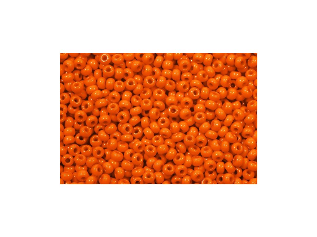 Rocailles Seed Beads Preciosa Ornela Deep Orange Glass Czech Republic