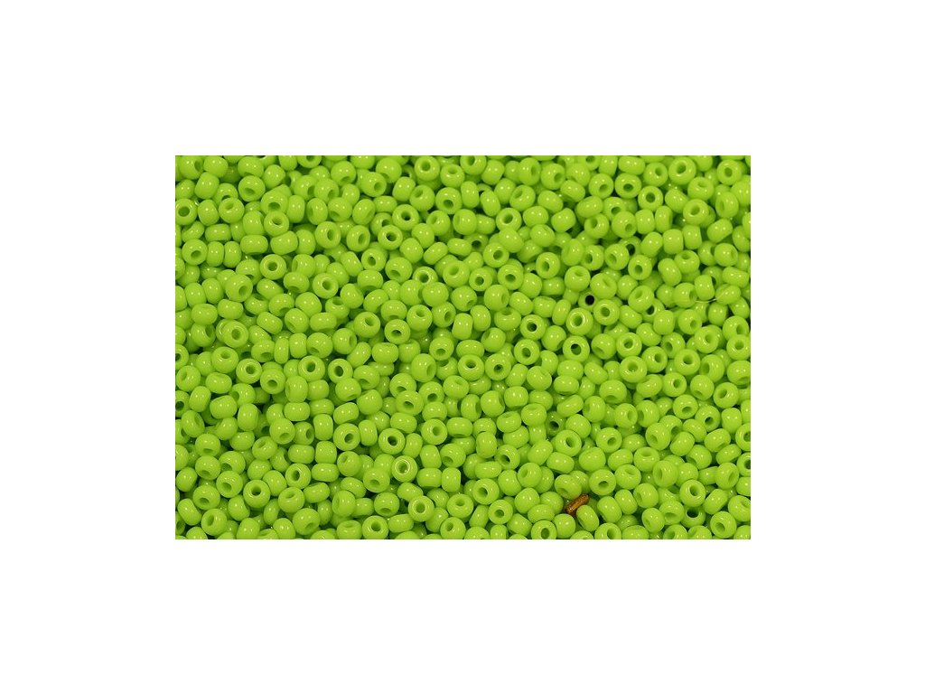Rocailles Seed Beads Preciosa Ornela Opaque Green Glass Czech Republic