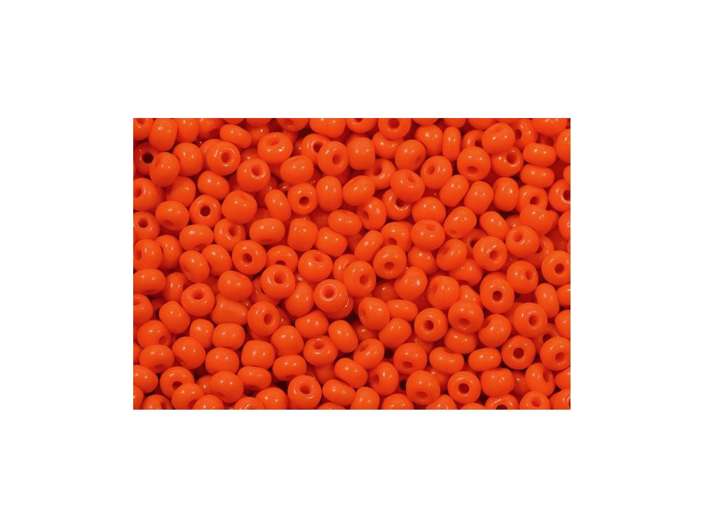 Rocailles Seed Beads Preciosa Ornela Deep Orange Glass Czech Republic