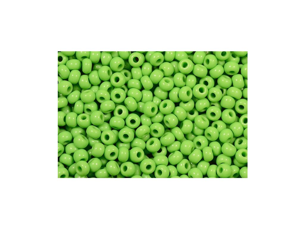 Rocailles Seed Beads Preciosa Ornela Opaque Green Glass Czech Republic