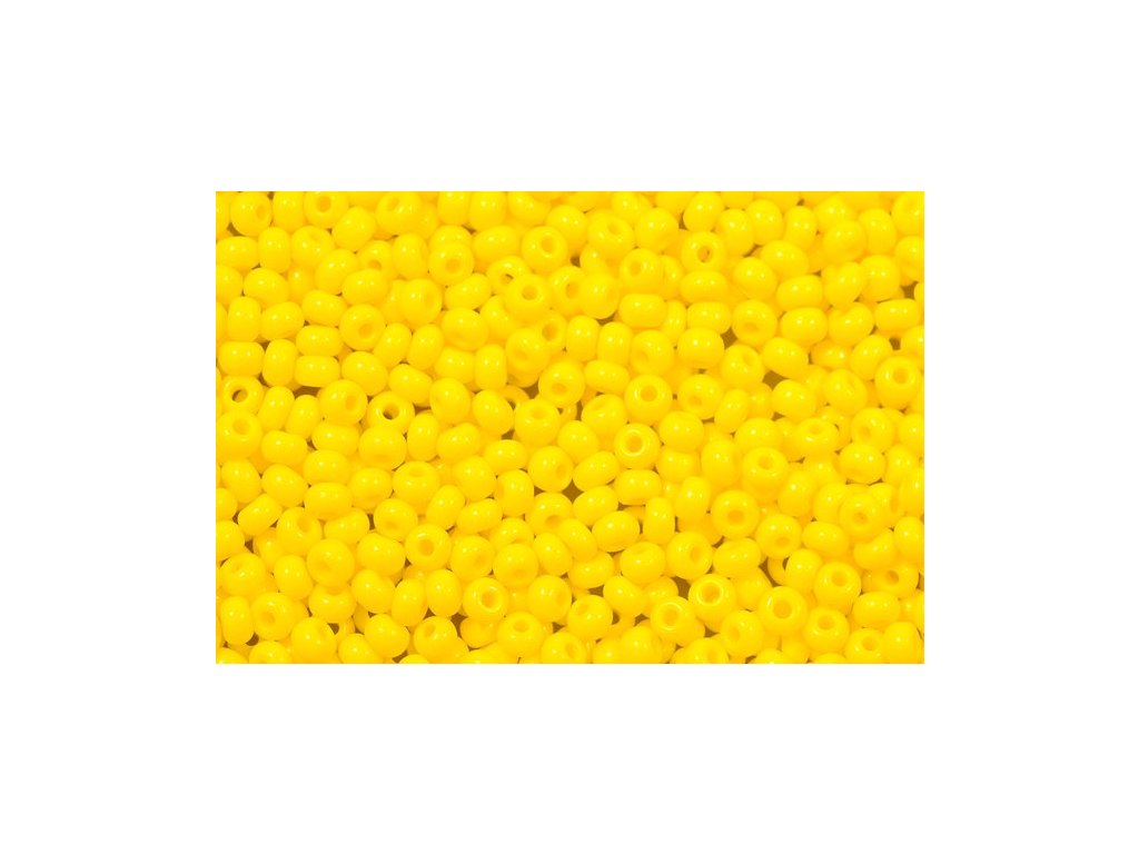Rocailles Seed Beads Preciosa Ornela Bright Yellow Glass Czech Republic