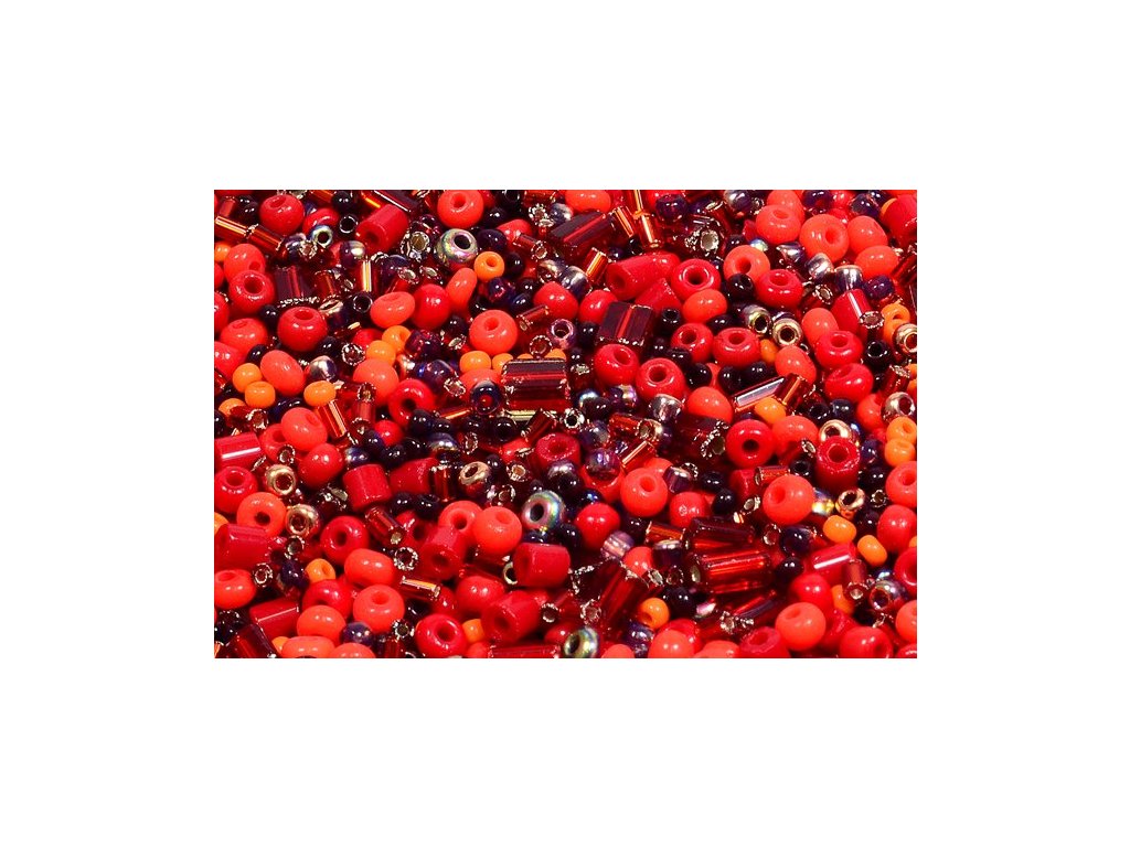 Rocailles Seed Beads Preciosa Ornela Mix Red Glass Czech Republic