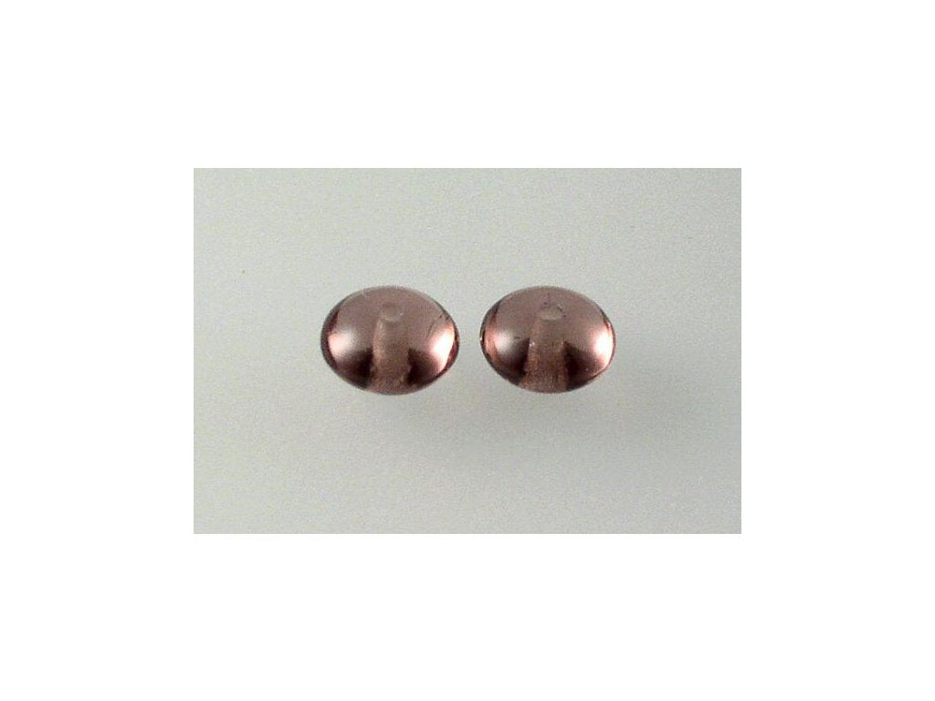 Rondelle Bagel Beads Transparent Light Amethyst Glass Czech Republic