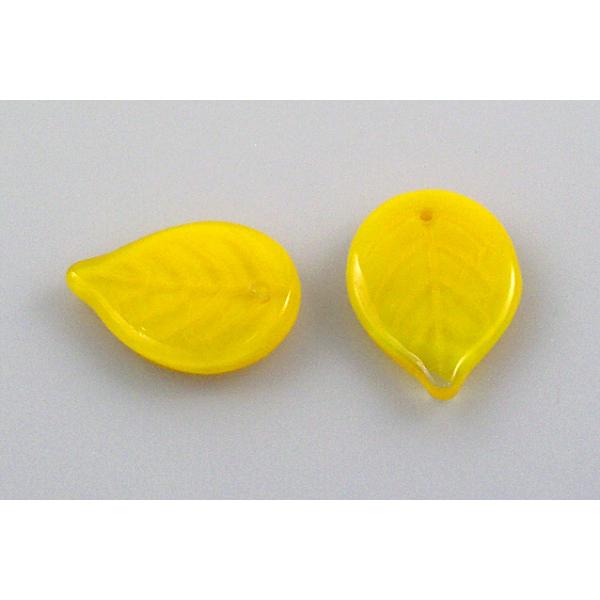 Apple Leaf Beads 18 x 13 mm, color: 86040, Bohemia Crystal Glass, Czechia 11100076