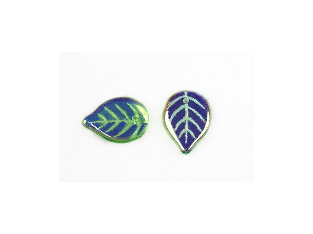 Drop Leaf Beads 50020/28701 Glass Czech Republic